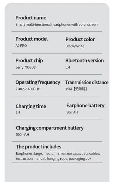 LCD Air Pods A9 Pro, imported 6