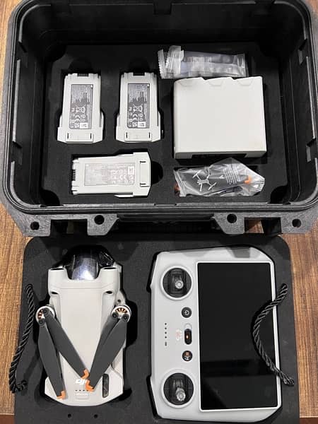 Dji mini 3 Pro with RC Remote, 3 Batteries and waterproof case. 1