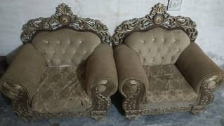 gold colour sofa set