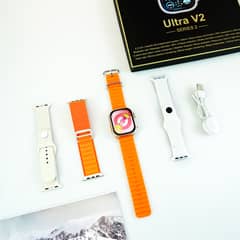 Ultra V2 New Fashion 2.2 Large Screen 4 Straps Smart Watch - Lat