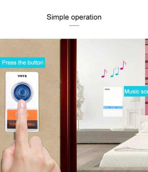 VOYE V012A Home Music Remote Control Wireless Doorbell With 38 Sound 0