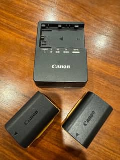 Canon charger with batteries