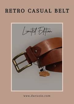 Du'cuoio Signature Retro Style Full Grain Leather Belt
