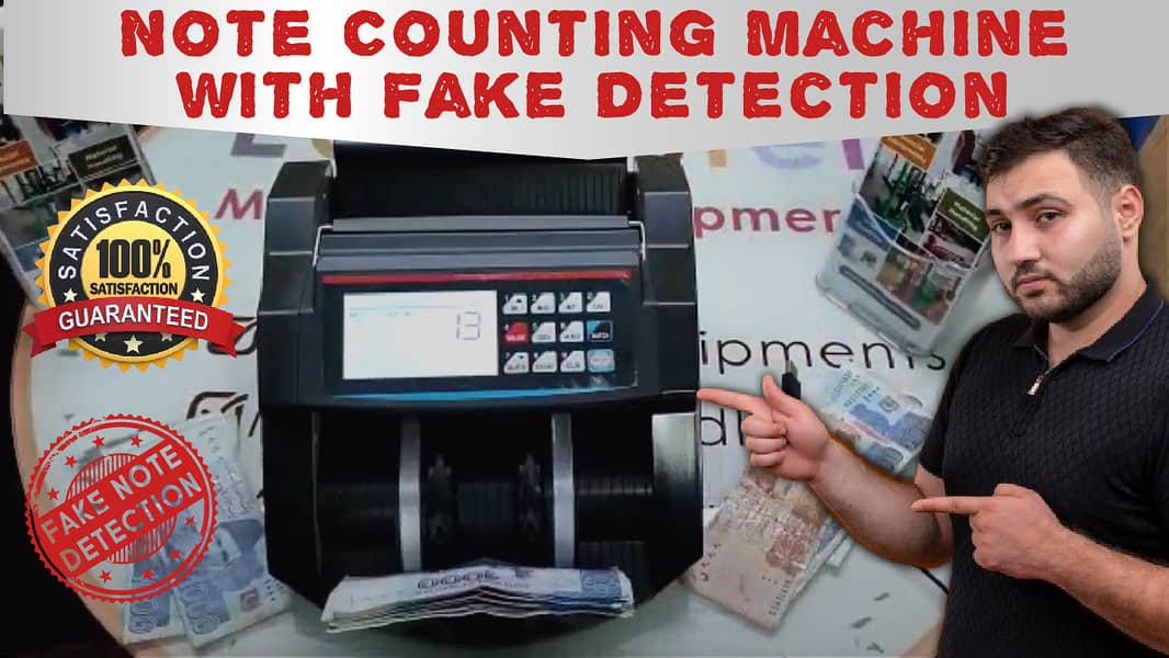 note cash currency counting machine with fake note detection 2