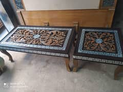 Carving Wooden Table Set