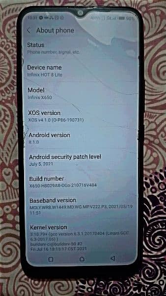 Infinix Hot 8 Lite 10