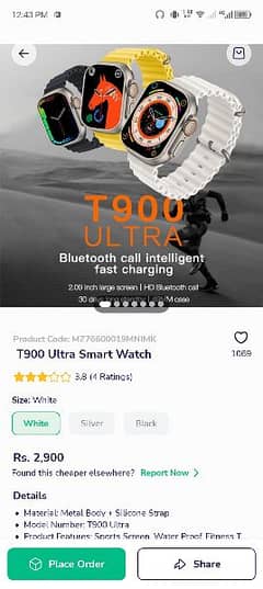 T900 T800 T500 Smart watch