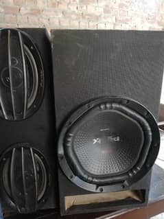 14 inch woofer with pioneer 10 inch 2 speekars