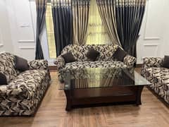 Wooden Sofa Set 7 Seater with Table