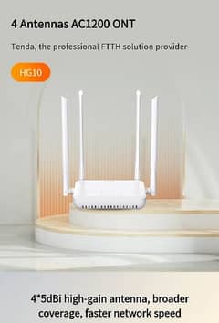 TENDA HG-10 XPON FIBER OPTIC ROUTER