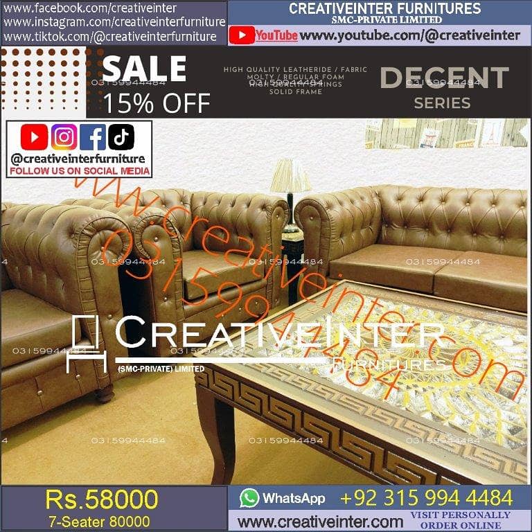 Office sofa table L shape desk corner visitor saloon set latest 6