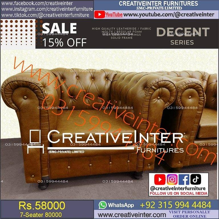 Office sofa table L shape desk corner visitor saloon set latest 7