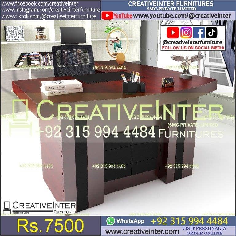 Office table staff laptop computer chair sofa working desk workstation 17