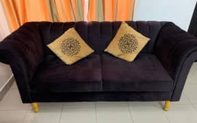 2 seater velvet sofa used
