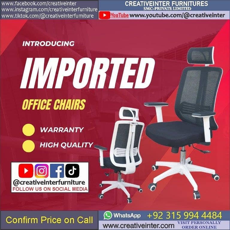 Office chair table CEO Executive Mesh Desk Staff Visitor High Back 3