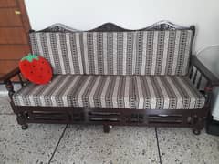 5 Seater Pure Wood Sofa Set (Almost Brand New)