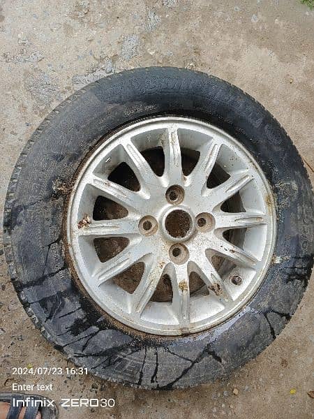 tyre and alloy rims for sale 205/65 R-15 7