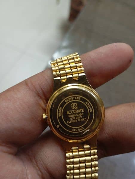 Accurate watch 22k gold plated sale