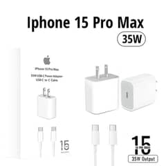 IPHONE 15 PRO MAX 2 PIN (US PIN) 35W USB-C POWER ADAPTER WITH USB-C TO