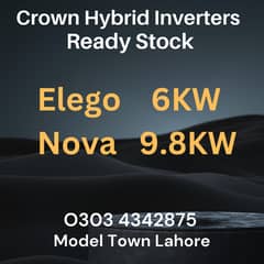 Crown Elego & Nova Hybrid Inverter 6KW - 9.8KW Available