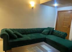 L Shape Sofa | 7 seater sofa | seven seater sofa | velvet sofa