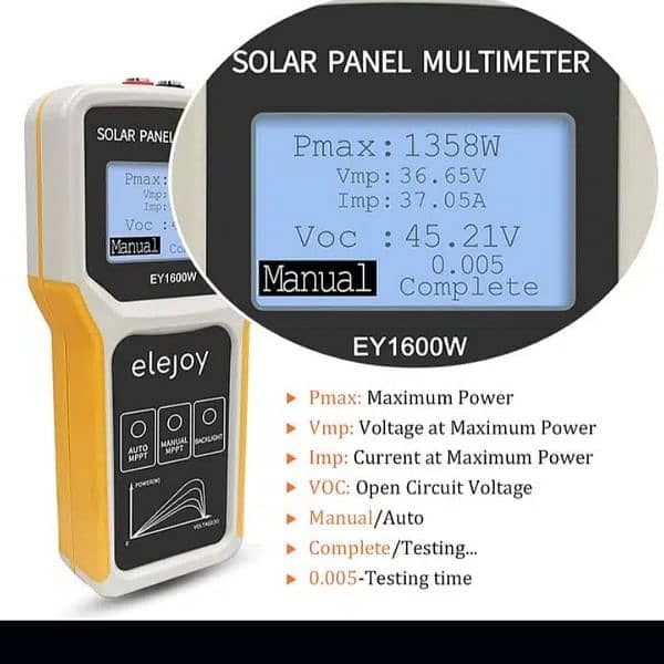 Elejoy 1600W Photovoltaic Solar Panel Multimeter Poly Solar Pane 2