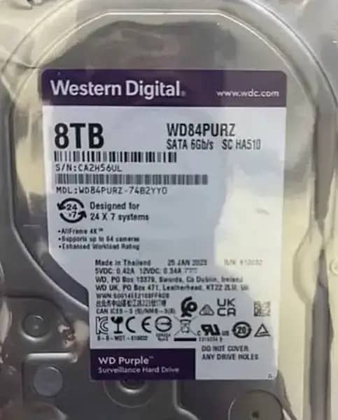 8TB WD internal SATA Hard Disk Drive (brand new pin pack ) 0