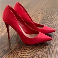 Aldo red satin heels, with box, size 40 0