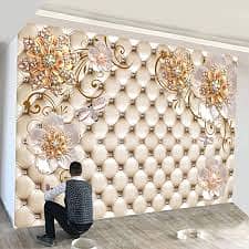 3D wallpaper panaflex printing & pasting Room,Office & others