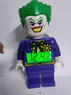 DC Lego Batman Movie Joker Alarm Clock, official DC product.