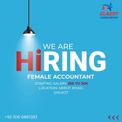 FEMALE ACCOUNTANT FOR OFFICE