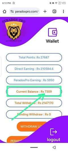 peradox online earning