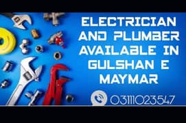 Electrician and plumber available in gulshan e maymar