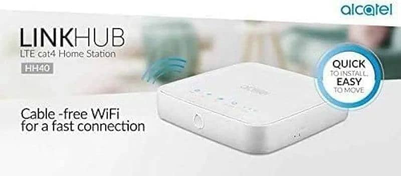 Sim Router Alcatel Link Hub 4G LTE Unlocked  RJ45 Up to 32 Users 3