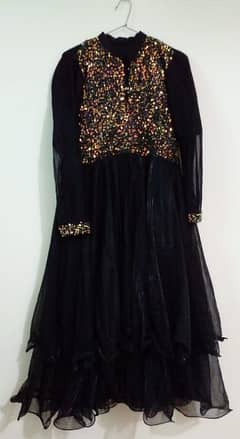 Black net frock