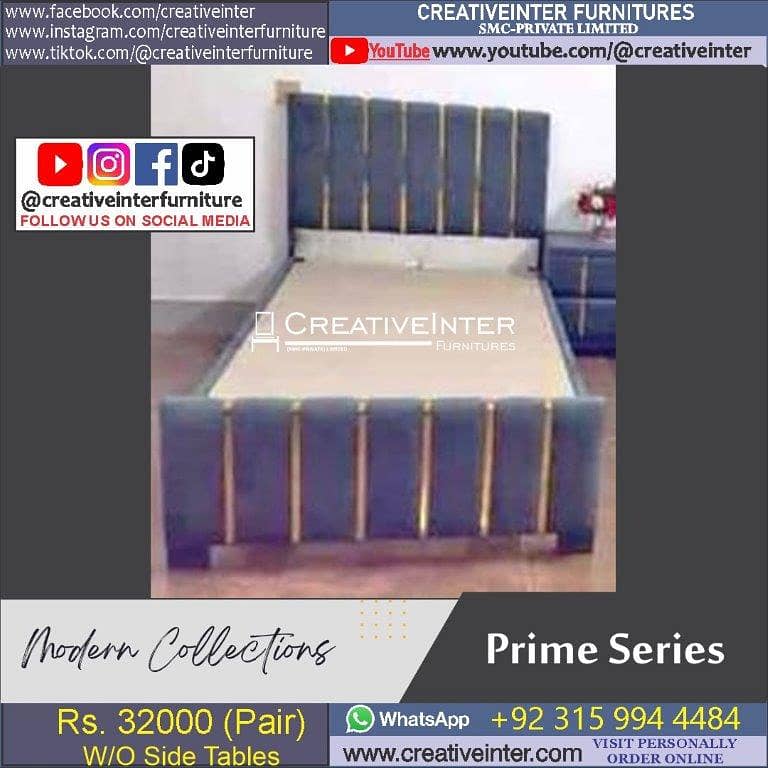 Double Bed King Size SIngle Full Size Queen Bedroom Cushion Wooden 17