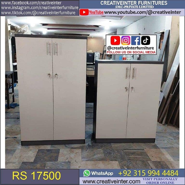 Dressing tabl Cupboard Almari Wardrobe bed set single IronStand mirro 15