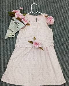 FLORAL TEA PINK DRESS for girls