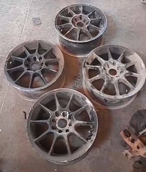 15 inch alloy wheels 4 nuts multi PCD japness not chines 1