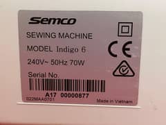 Semco Indigo Automatic Sewing Machine, Imported