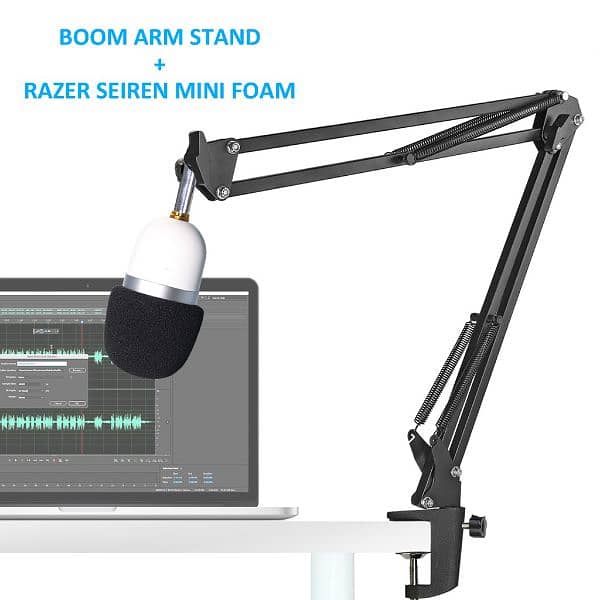 Razer Mini Mic (White) with Stand and Pop Filter – Excellent Condition 0