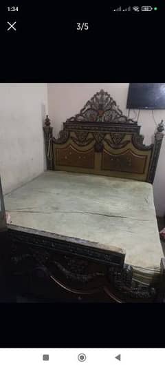 wooden bed