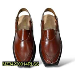 Men's PU Leather Plain Peshawari Premium Chappal