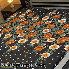 cotton printed double mattress cover