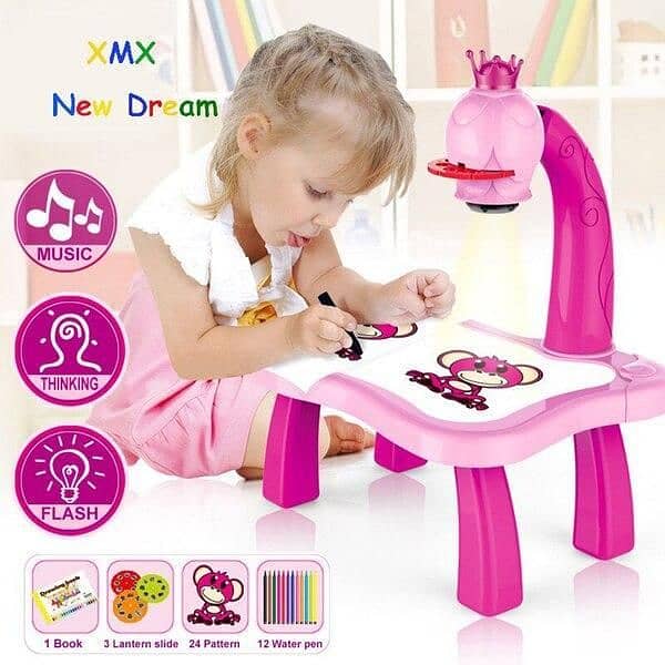 Kids Fun LED Projection Drawing Board Set 7