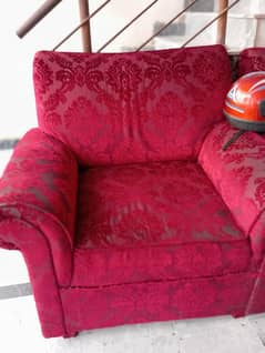 7 Seater Sofa set for sale red velvet poshes