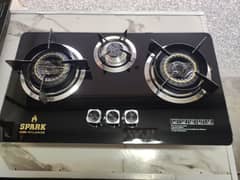 Spark Three Burner Glass hob with automatic ignition