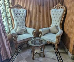 Royal design sofa set with table 1 seater chair sofa