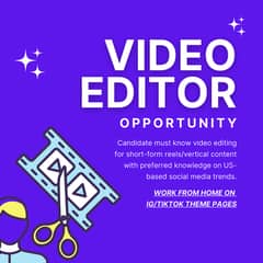 Video Editor/Graphics Designer (Adobe, Canva Expert) needed for Reels