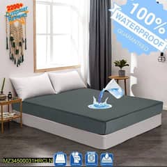 Cotton Plain double bed mattress cover
